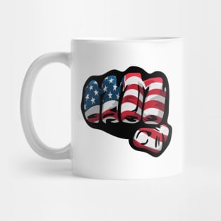 American Flag Fist Mug